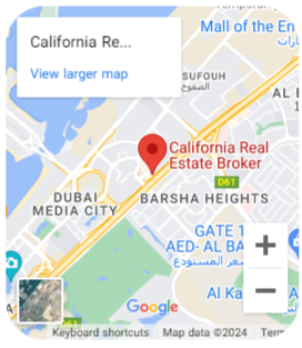 نقشه Calidornia Location